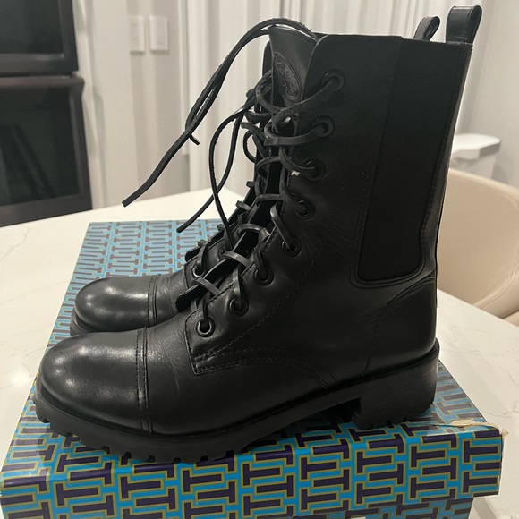 Tory Burch Combat Boots womens Size 9 - Picture 1 of 8